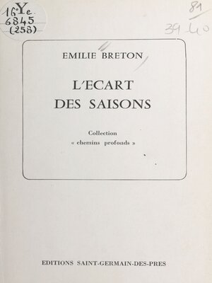 cover image of L'écart des saisons